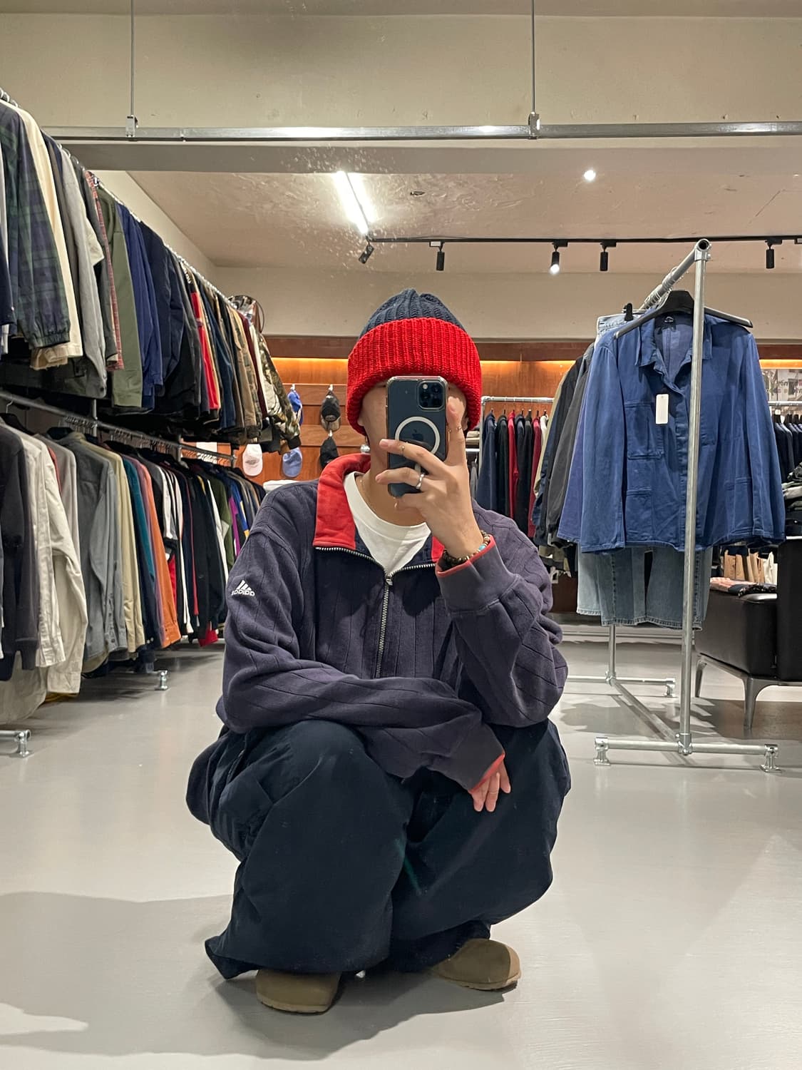 아디다스 반집업 맨투맨 티셔츠 상품이미지2