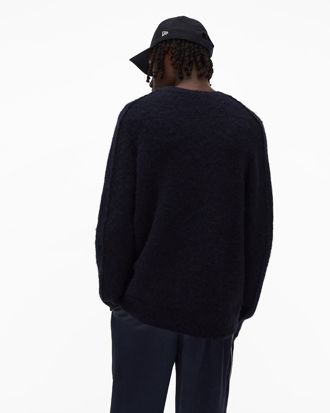 헬무트랭 브러쉬드 알파카 니트 네이비 상품이미지2