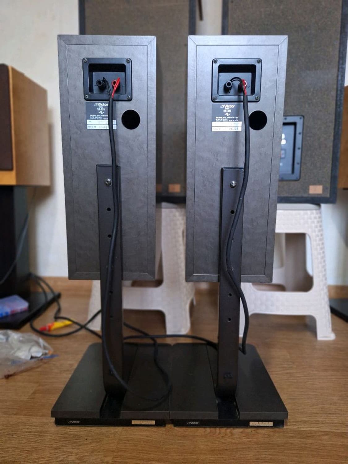 (스탠드 포함)빅터 VICTOR SX-105 북쉘프 스피커 1조 빈티지  상품이미지5