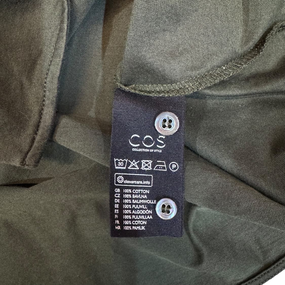 COS 카키 캐주얼 셔츠 (M)   상품이미지5