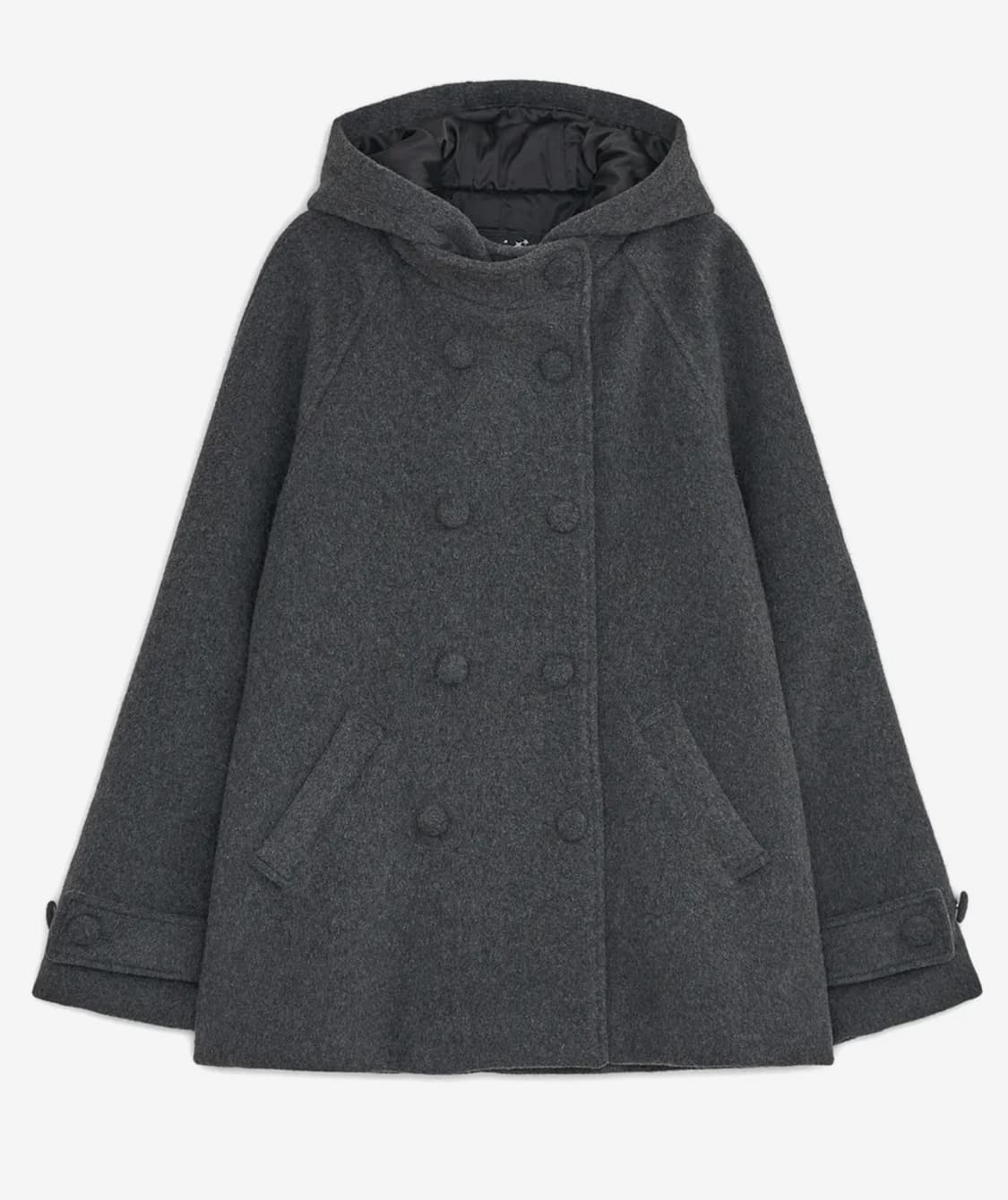 허그유어스킨 후드 하프 울 코트 롱코트 후드코트 상품이미지1