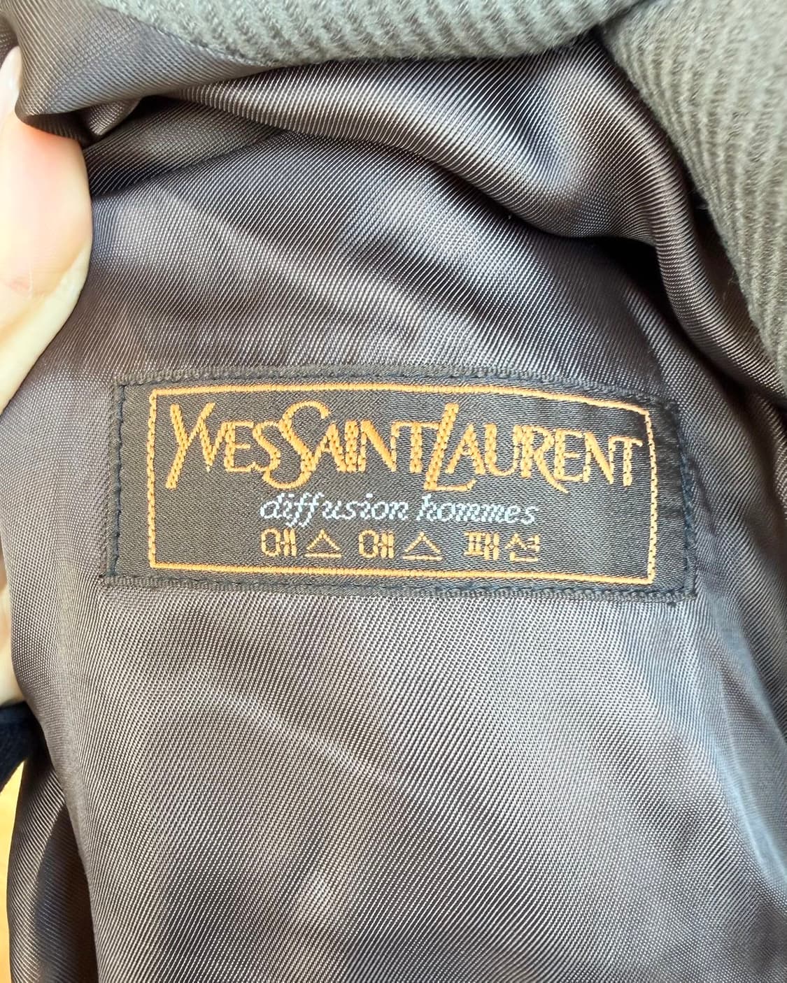 입생로랑 브라운 싱글 울 롱 코트  상품이미지8