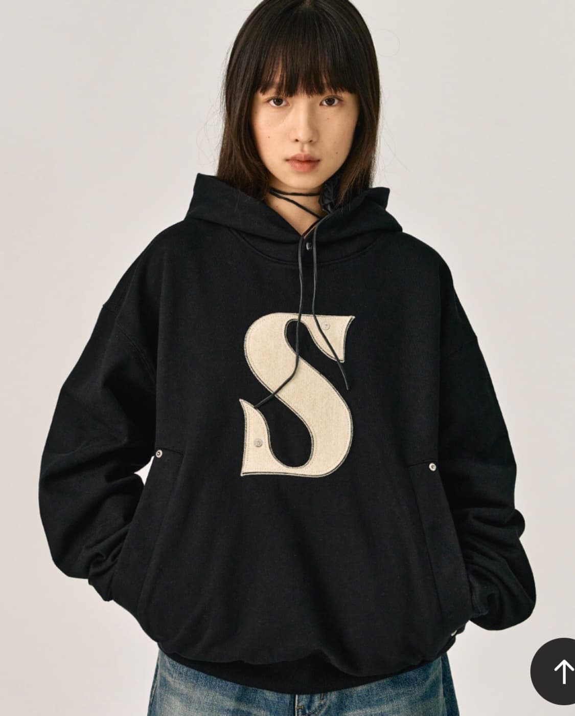 세터 후드티 블랙 s 상품이미지2