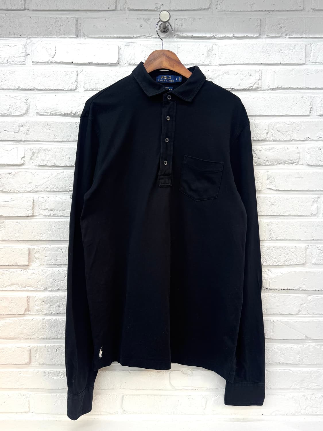 폴로 블랙 슬림핏 카라 티셔츠 상품이미지3