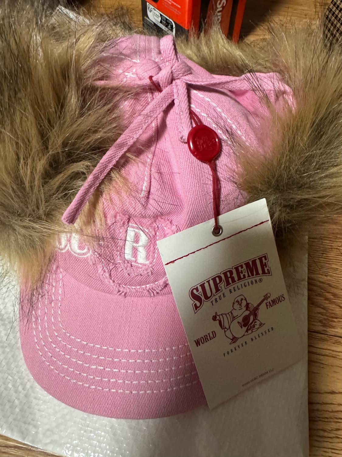 슈프림 트루릴리전 이어플랩 볼캡 핑크 L/XL 상품이미지2