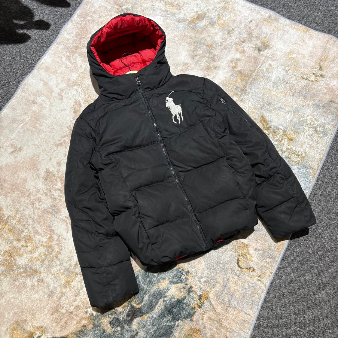 폴로 랄프로렌 빅포니 블랙 후드패딩 상품이미지1
