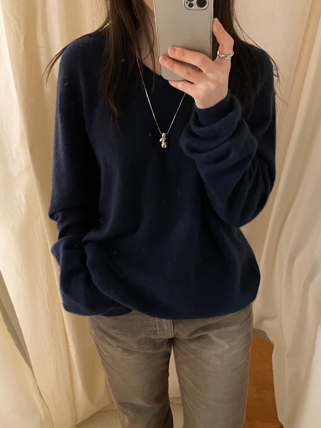 vintage two ply cashmere v-neck knit 상품이미지9