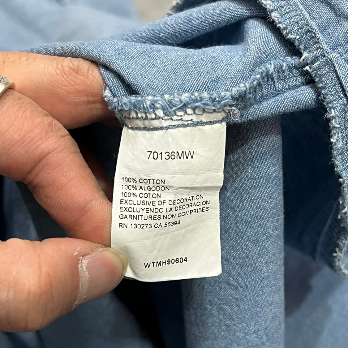  랭글러 자수 웨스턴 데님 셔츠 y14647 상품이미지8