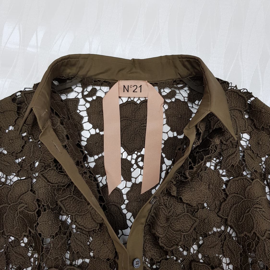 넘버투애니원 플라워 레이스 셔츠라인 롱 원피스 36사이즈 상품이미지6