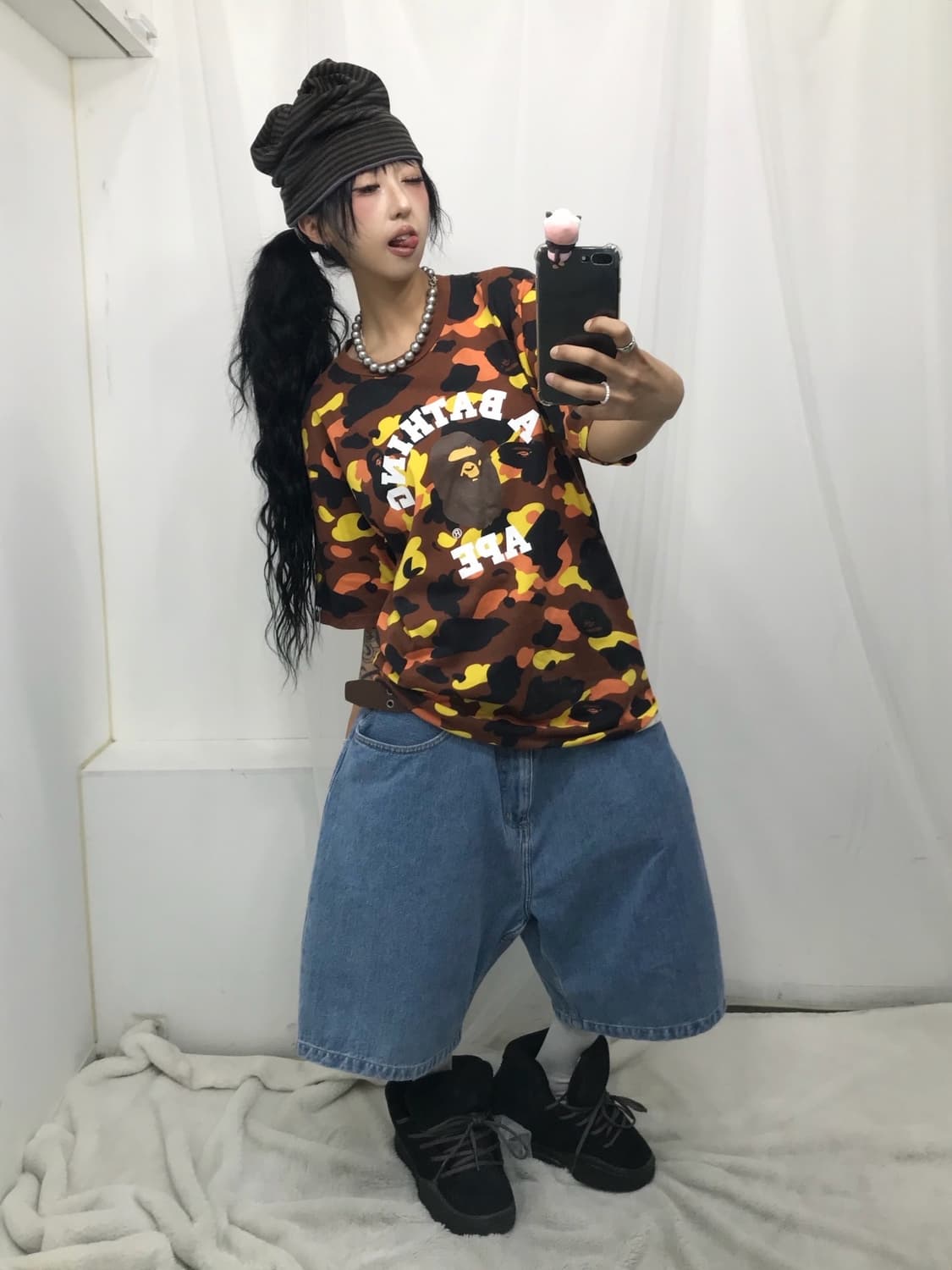 🤎 베이프 카모 컬리지 반팔 티셔츠 ( 레어 ) 🤎 상품이미지2