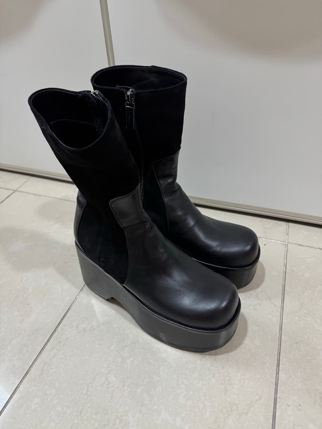 큐리티 C ROUND TOE SHORT BOOTS_BLACK 상품이미지7