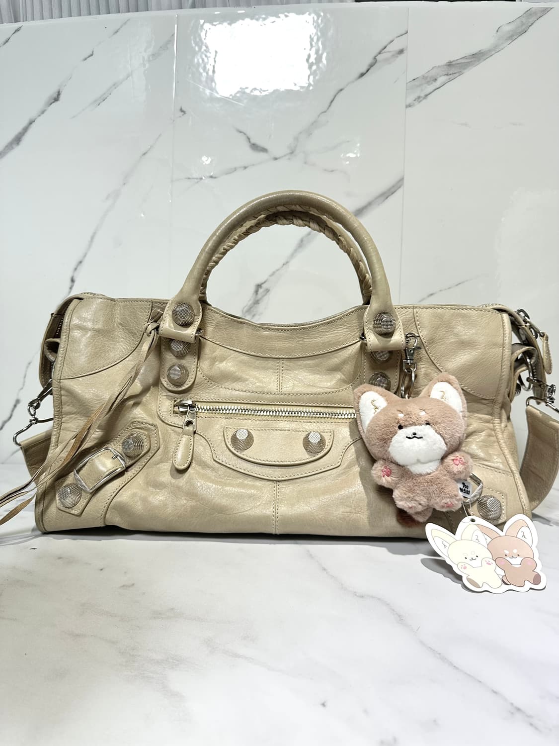 [A 정품] 발렌시아가 시티 모터백 파트타임 아이보리 상품이미지3