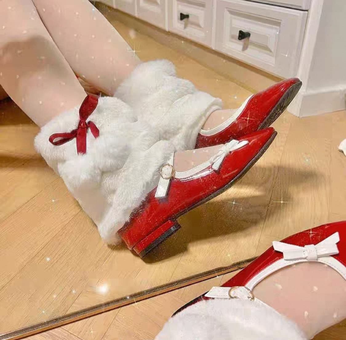 양산형지뢰계 레그워머 스나계 캐캐체 핀터깔 y2k 고딕 고스펑크 로리타 상품이미지2