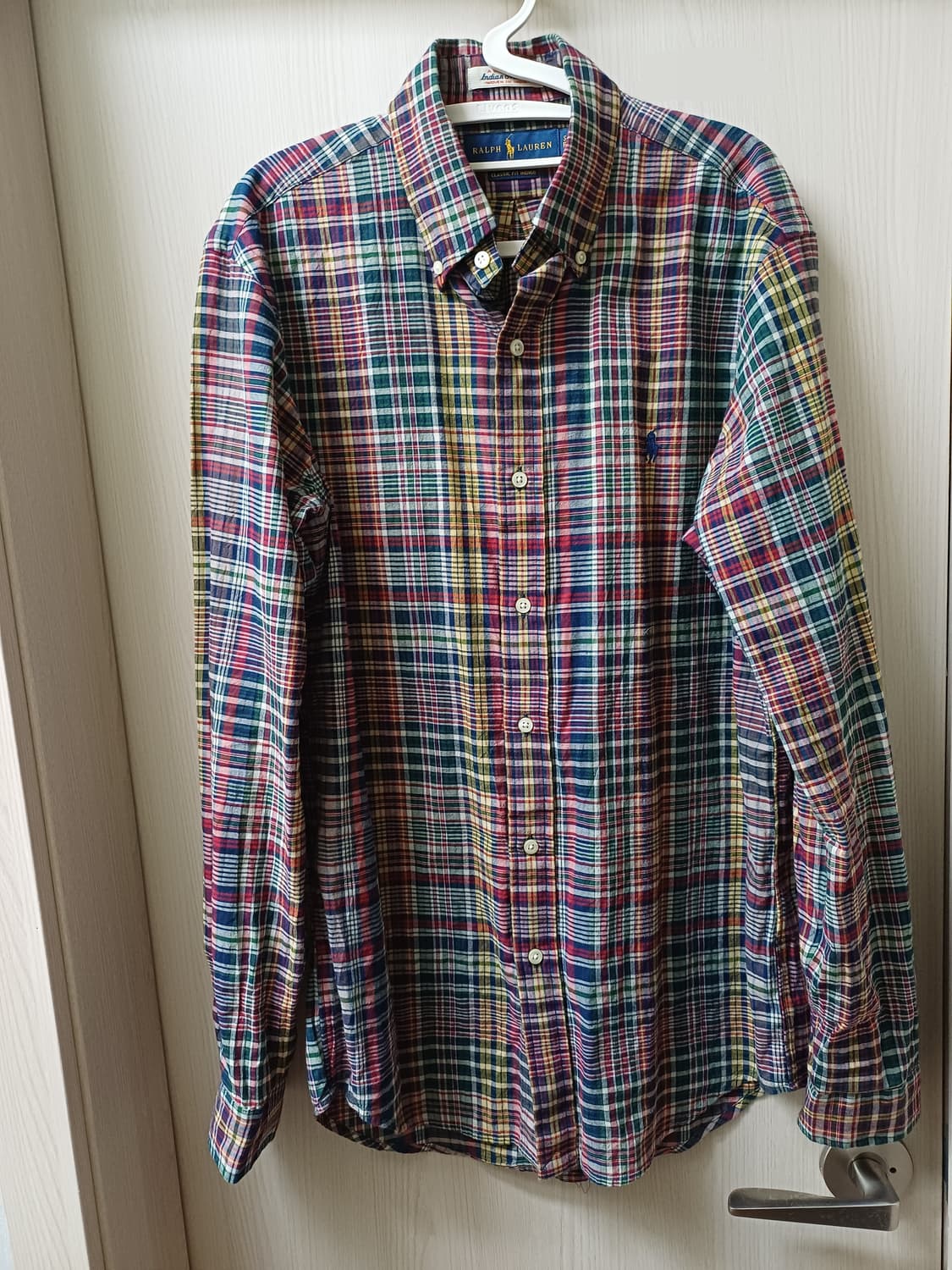 [미사용품]폴로랄프로렌 남성 마드라스 체크 코튼 셔츠 클래식핏 상품이미지1