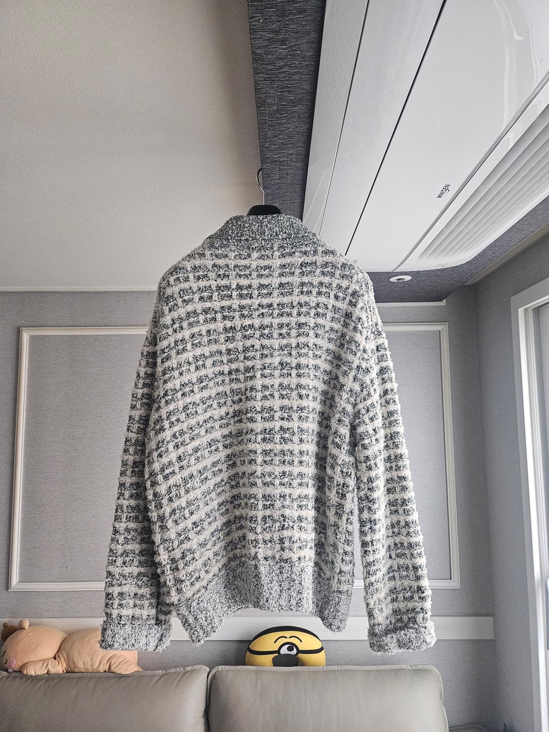 [거의 새것] 타임옴므 트위드 니트 스웨터 가디건 상품이미지2