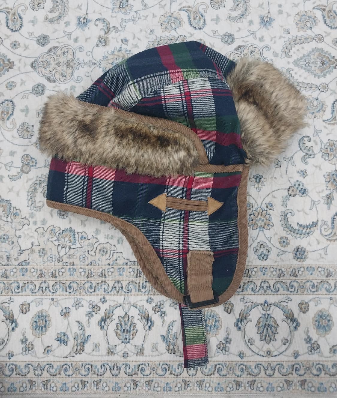 빈티지 체크 헌팅캡 귀달이 모자 상품이미지3