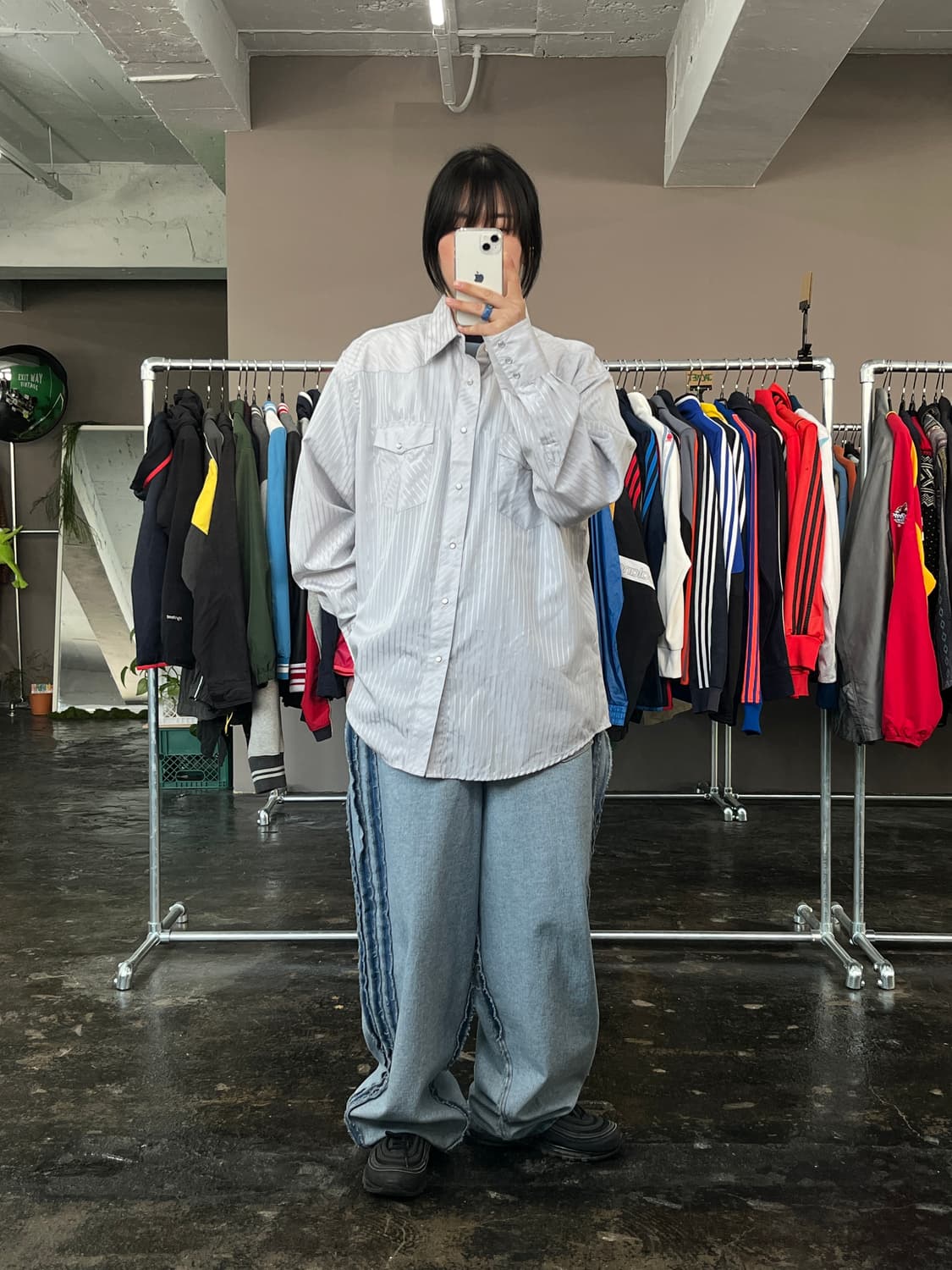 랭글러 웨스턴 스트라이프 셔츠 상품이미지3