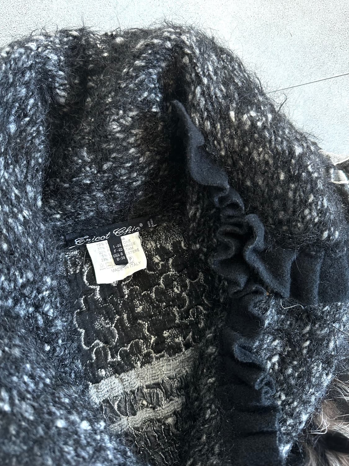 Tricot chic 이탈리 퍼 트리밍 패치 울 코트 상품이미지6