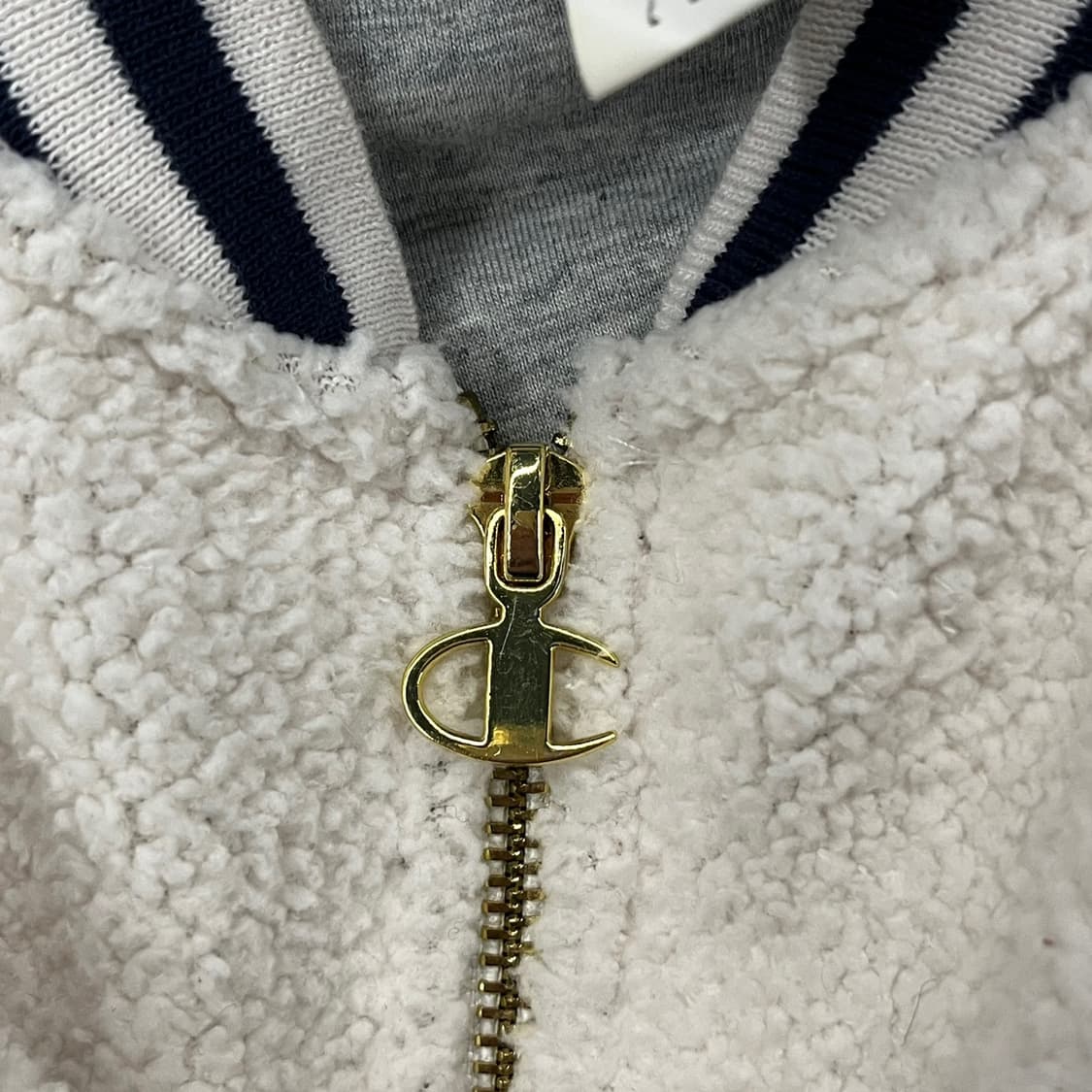 [정품/S] 챔피온 화이트 뽀글이 덤블 집업 자켓 b10 상품이미지7