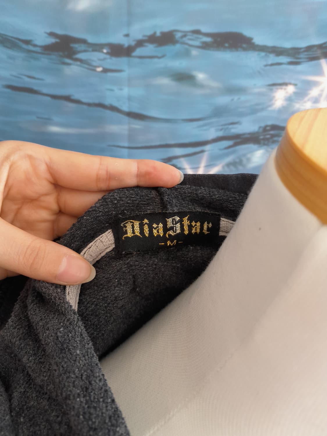 와투케 펑크 레터링 프린트 후드 집업 상품이미지7