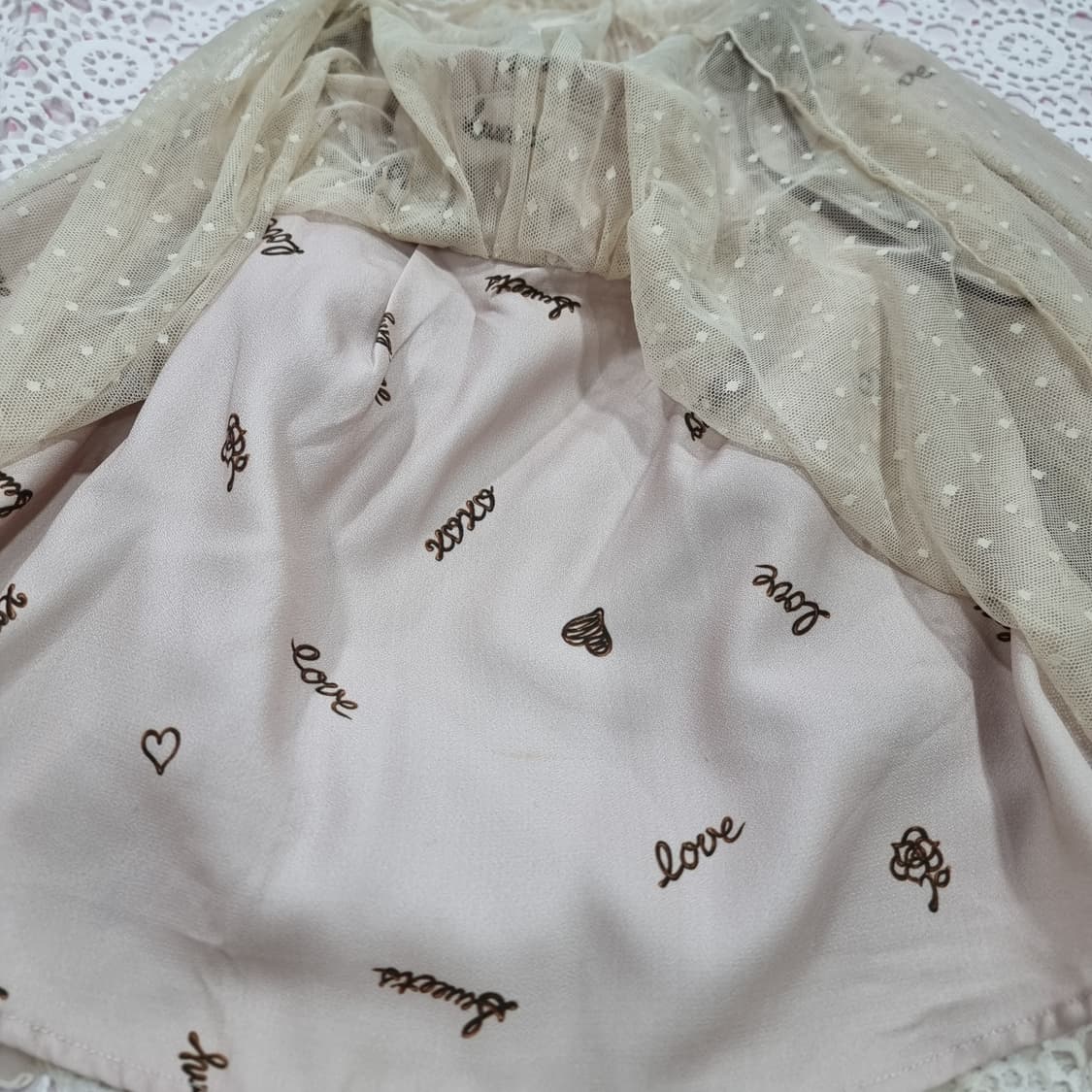 Liz Lisa 리즈리사 레터링 튤 스커트 상품이미지9