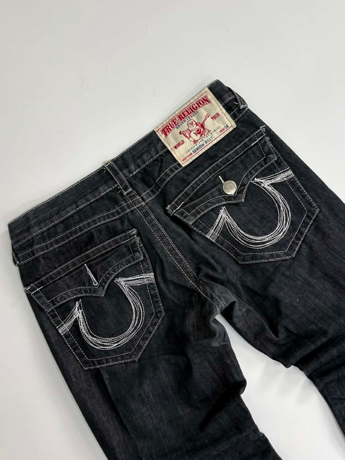 [36] 트루릴리젼 레인보우 빌리 블랙 데님 팬츠 made in usa 상품이미지5