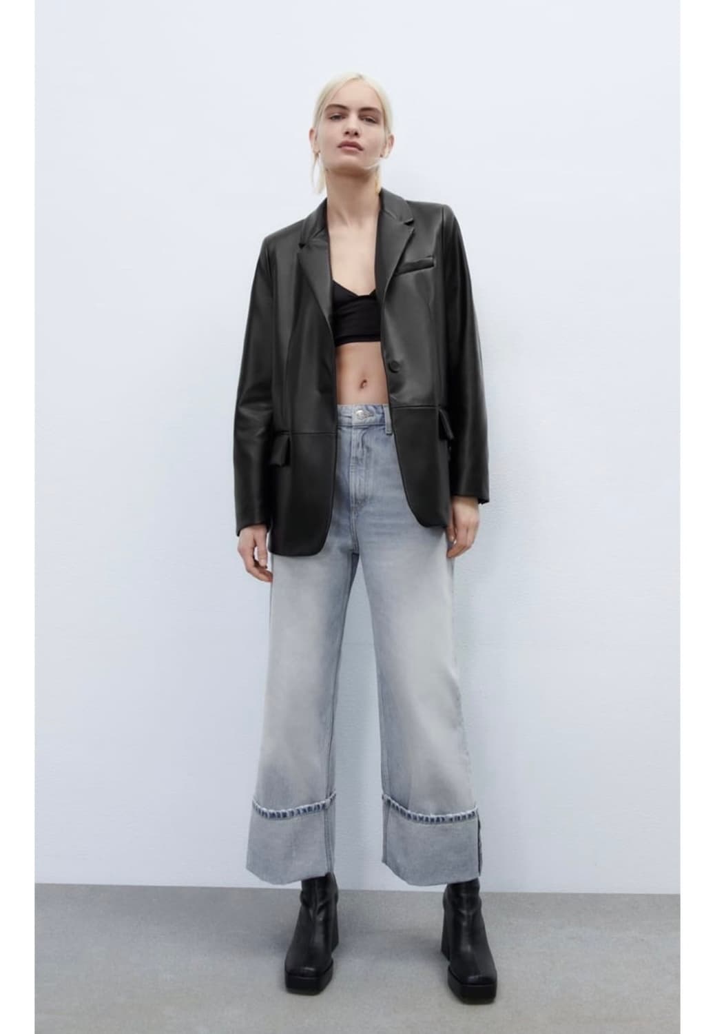 자라 레더자켓 상품이미지1