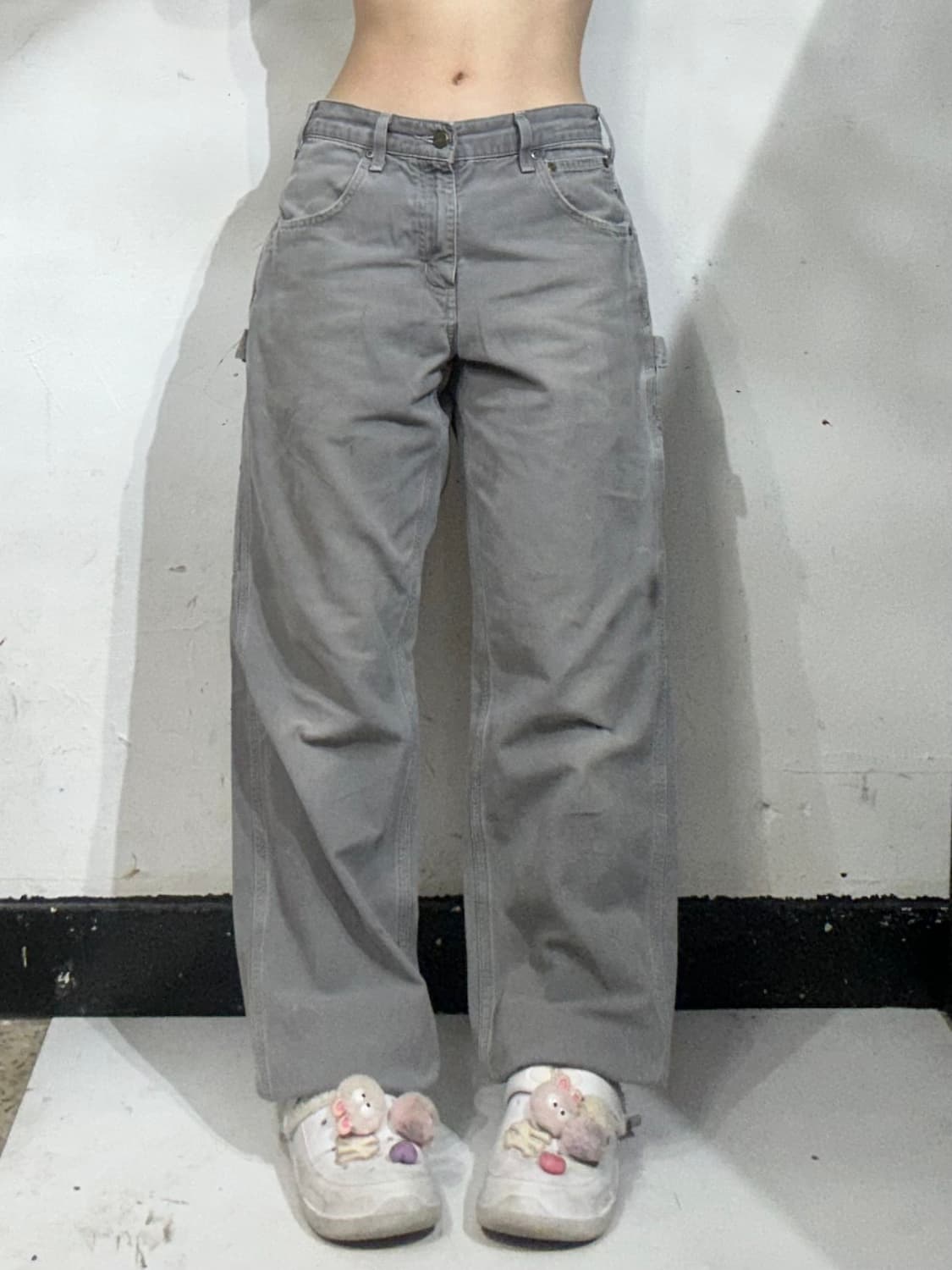 칼하트 b159 차콜 와이드 카펜터 워크 팬츠 루즈핏 바지  상품이미지2