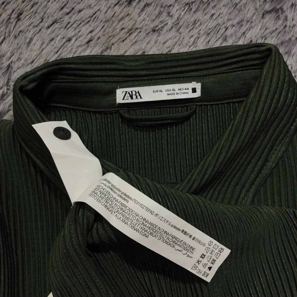[[새상품, XL(실 XXL)] 자라(ZARA) 플리츠 반팔 셔츠@673 상품이미지5