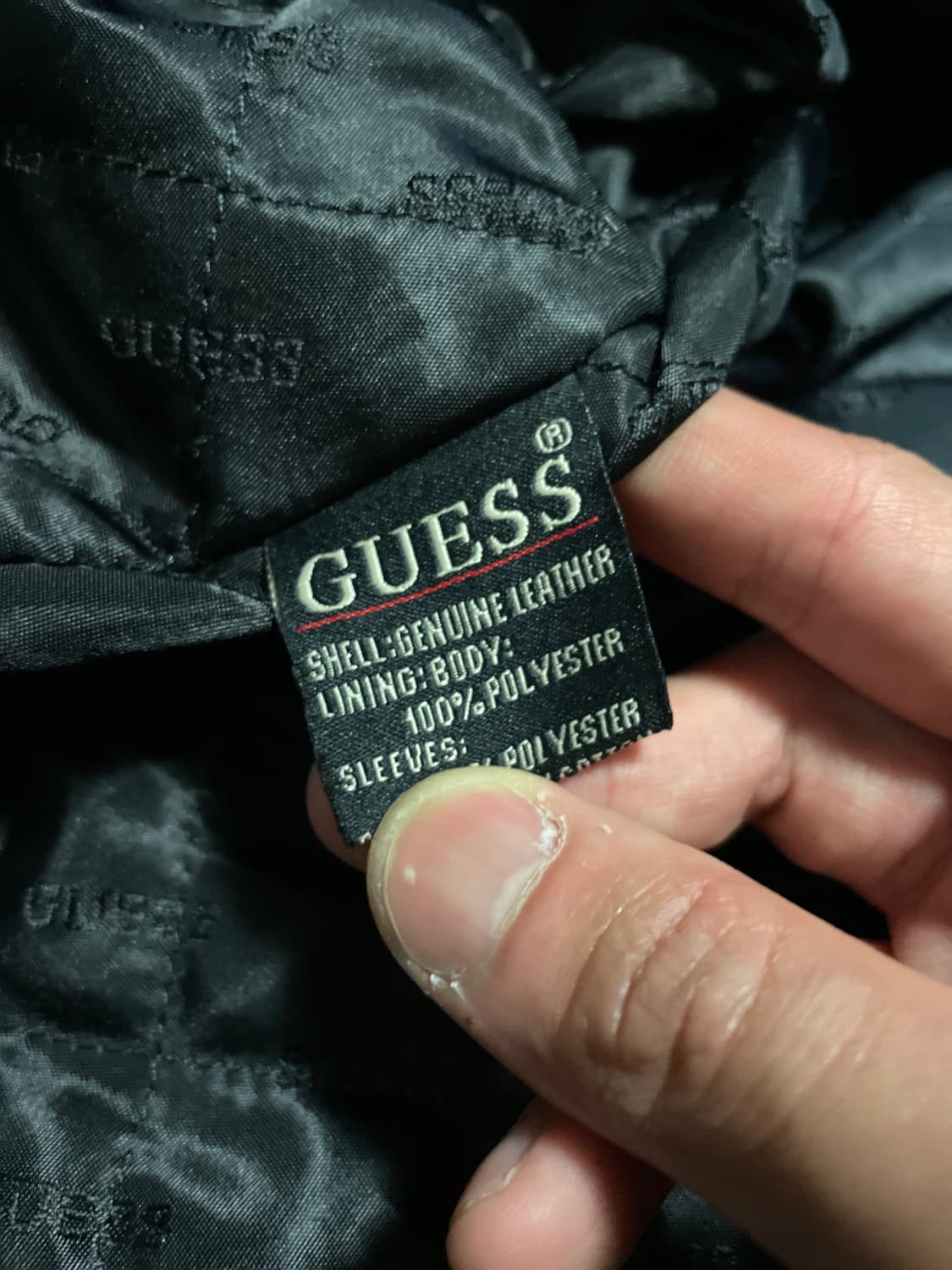 GUESS 웨스턴 무드 00s 램스킨 양가죽 스포츠 레더 자켓 상품이미지9