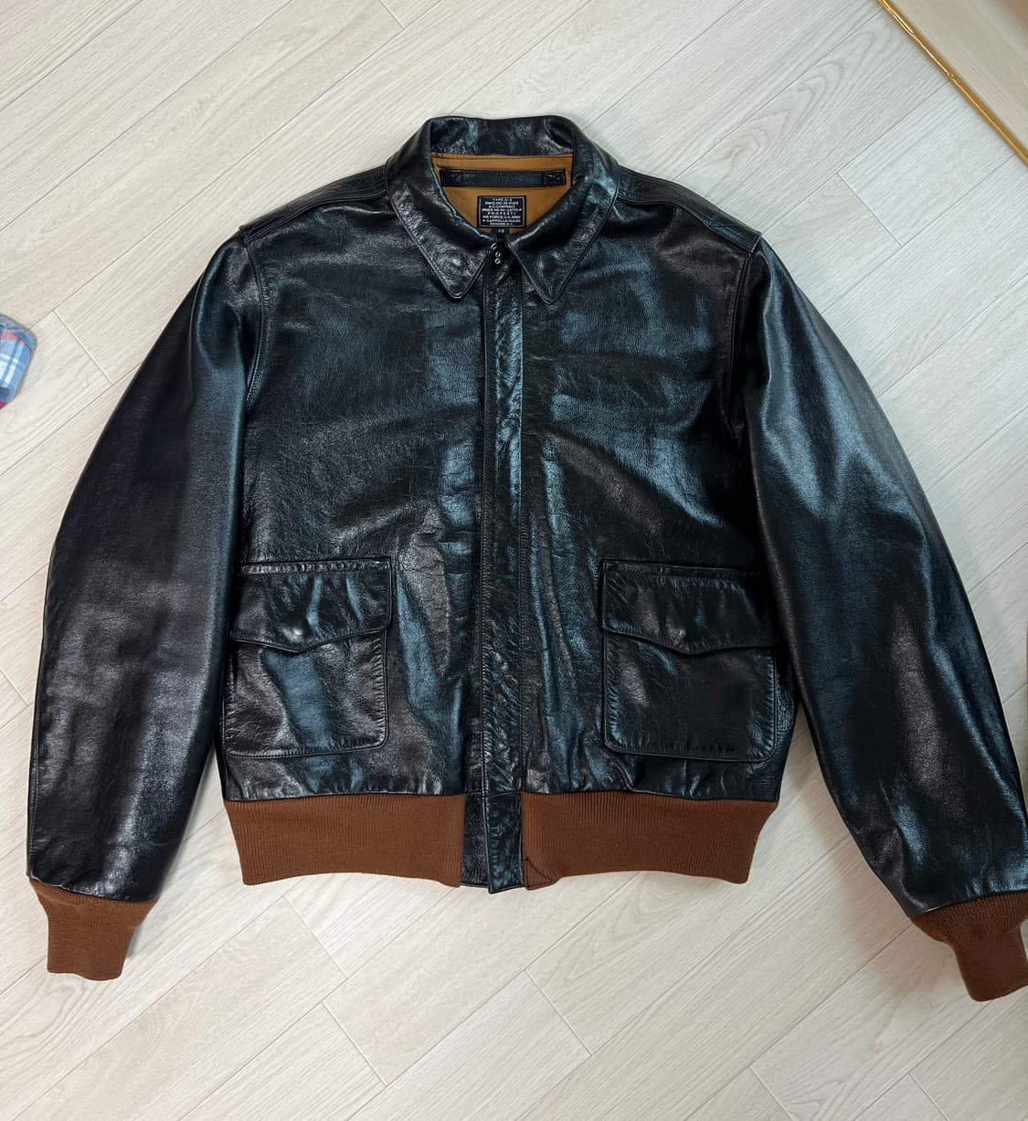 택포55) 아카펠라클로딩 Lot.409 A-2 자켓 스티어하이드 42 상품이미지1