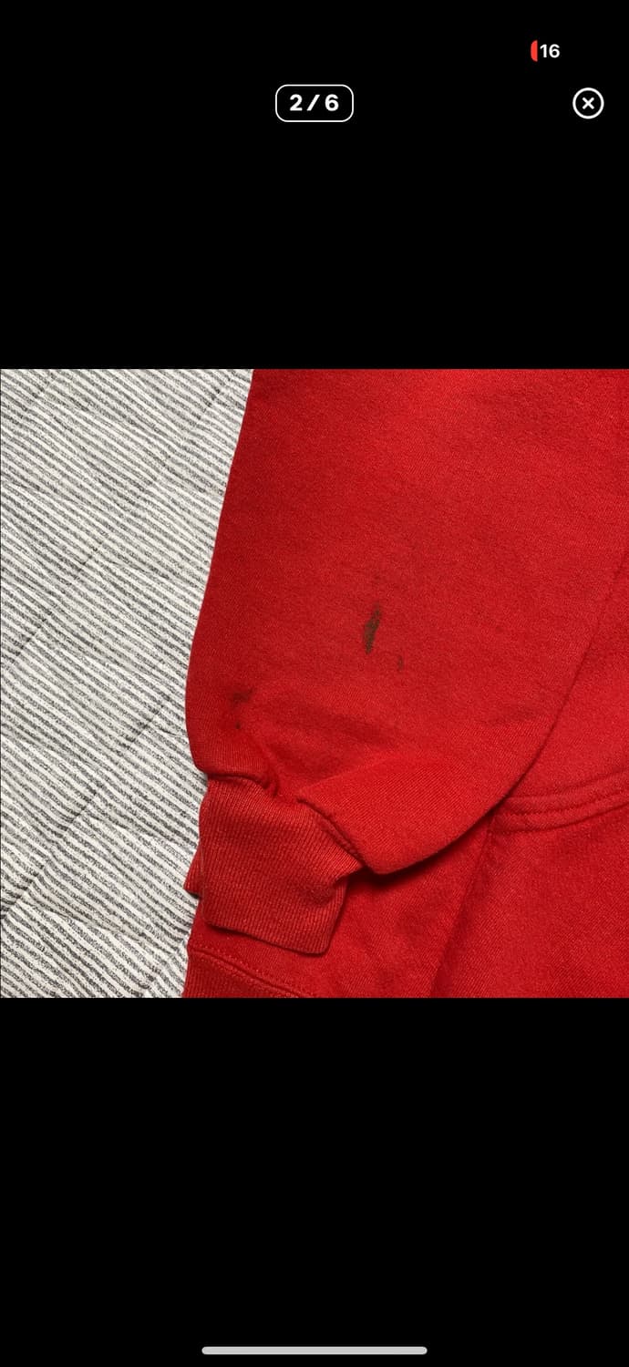 러셀 후드 후디 XL 빈티지 레드 9Os USA Russell 상품이미지2