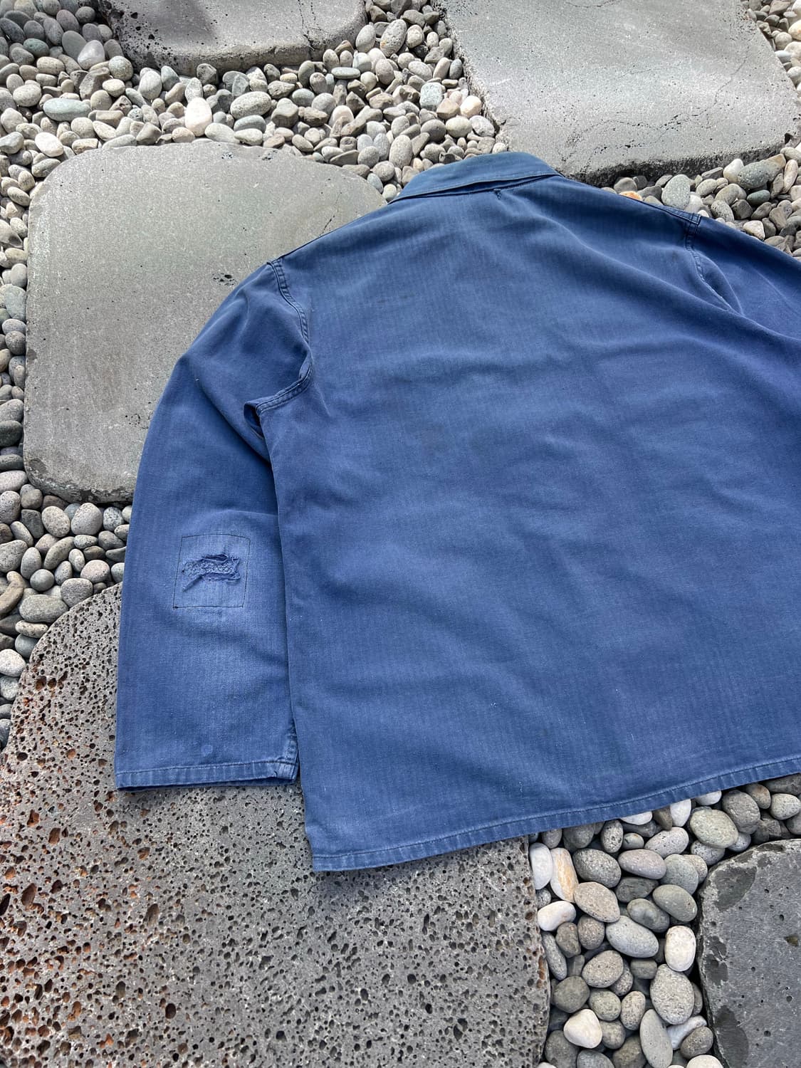 FADED VINTAGE WASHING HBT 헤링본트윌프렌치워크자켓 상품이미지8