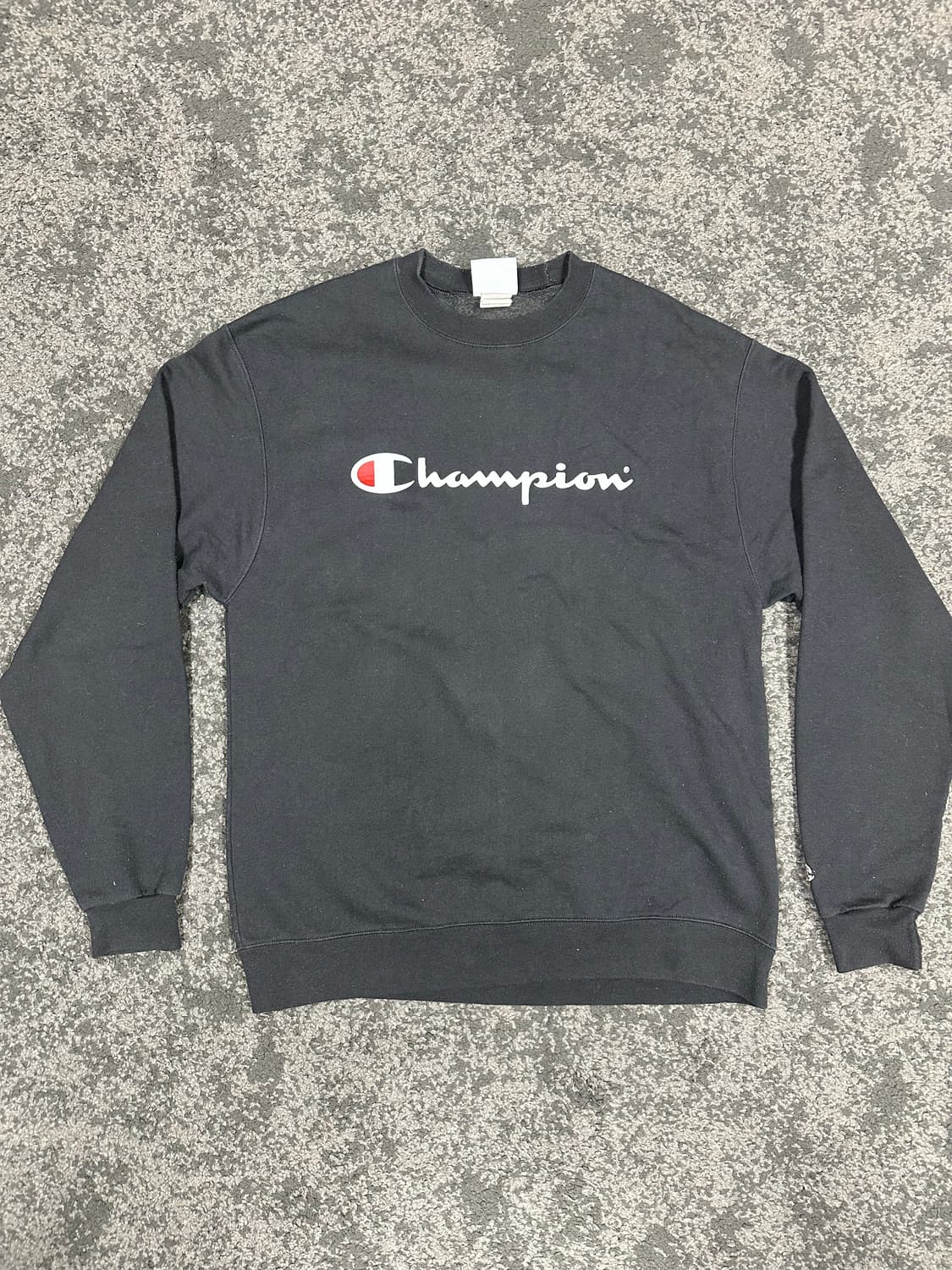 챔피온 로고 스웻셔츠 블랙 L 상품이미지1