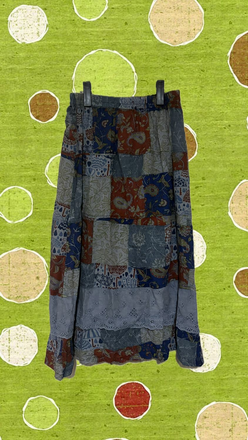 패치워크 패턴 롱스커트 히피 에스닉 보헤미안 상품이미지2