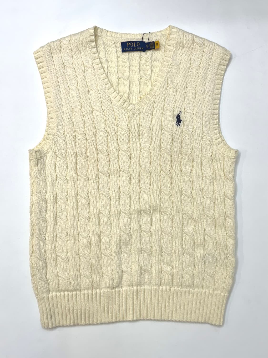 Polo 폴로 랄프로렌 아이보리 케이블 니트 베스트 상품이미지1
