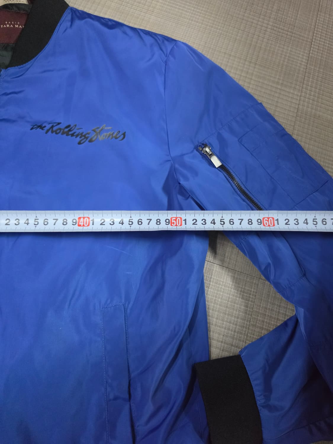자라 X 롤링스톤즈 블루 봄버 자켓 스카쟌 상품이미지4