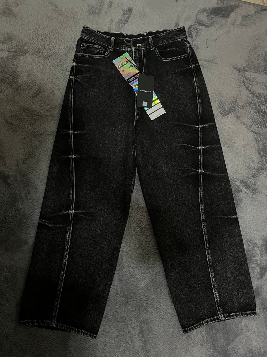 메종미네드 핀치 와이드 데님 블랙 46 상품이미지9