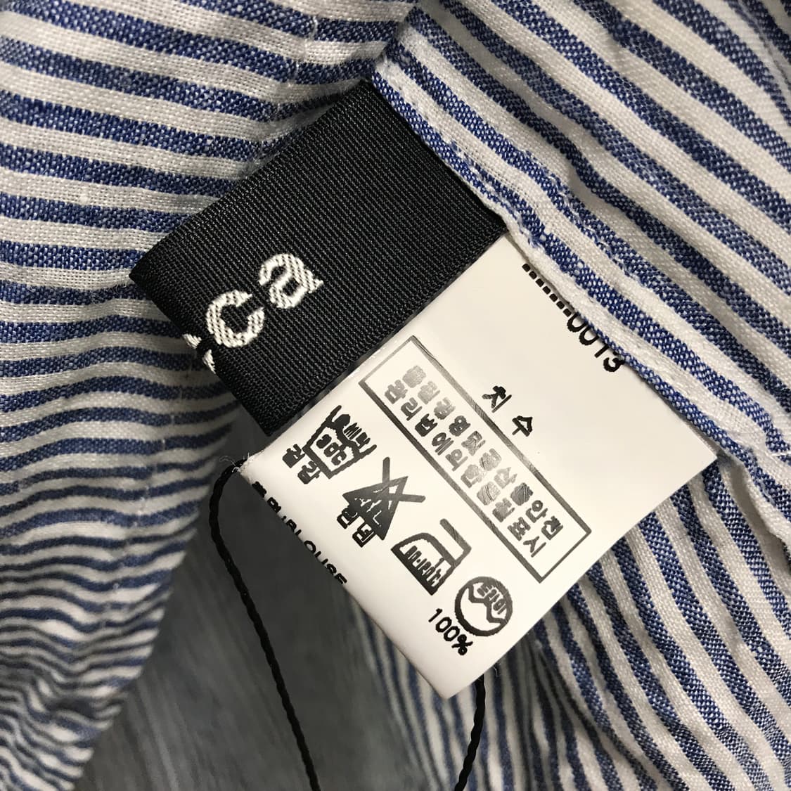 주카 스트라이프 블라우스 F(W) 상품이미지4