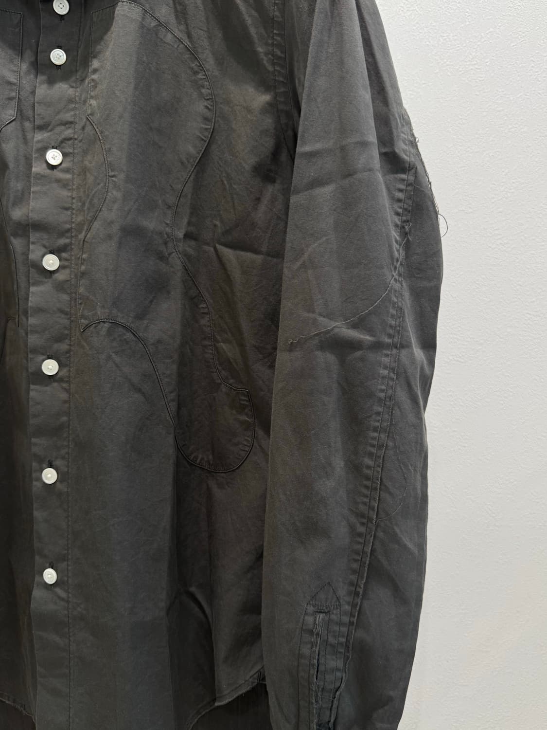 솔로이스트 실크 솔기 버튼업 셔츠 상품이미지3