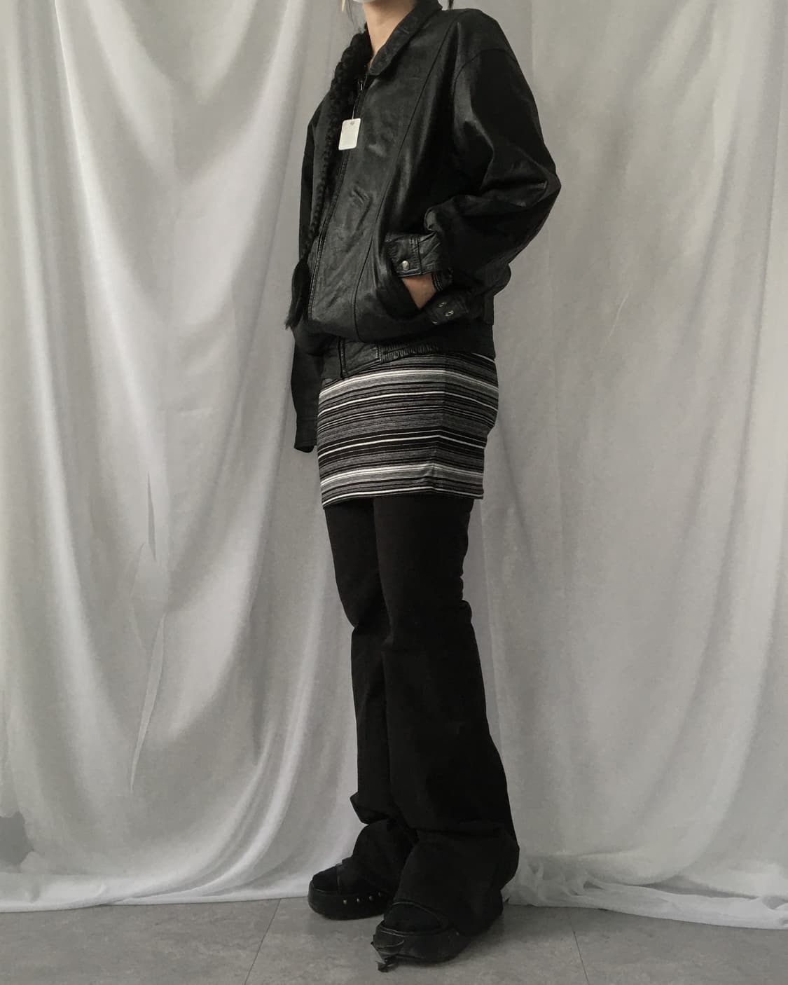 Leather bomber jacket 상품이미지8