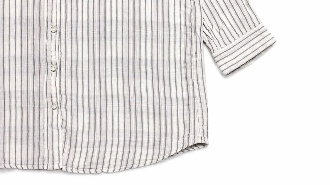 JPN 일본 빈티지 y2k 모리걸 거즈 스트라이프 체크 셔츠 원피스 LL 상품이미지6