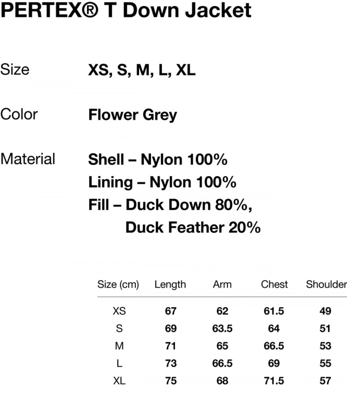 디스이즈네버댓 퍼텍스 T 다운 자켓 플라워 패딩 그레이 XL 상품이미지10