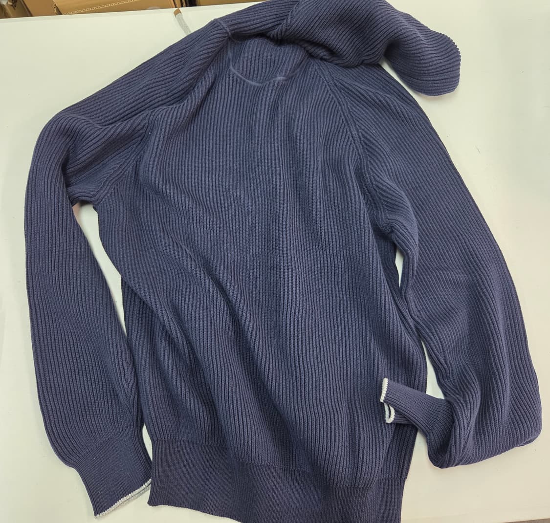 브루넬로 쿠치넬리 리브드 코튼 니트 후드집업 가디건 상품이미지2