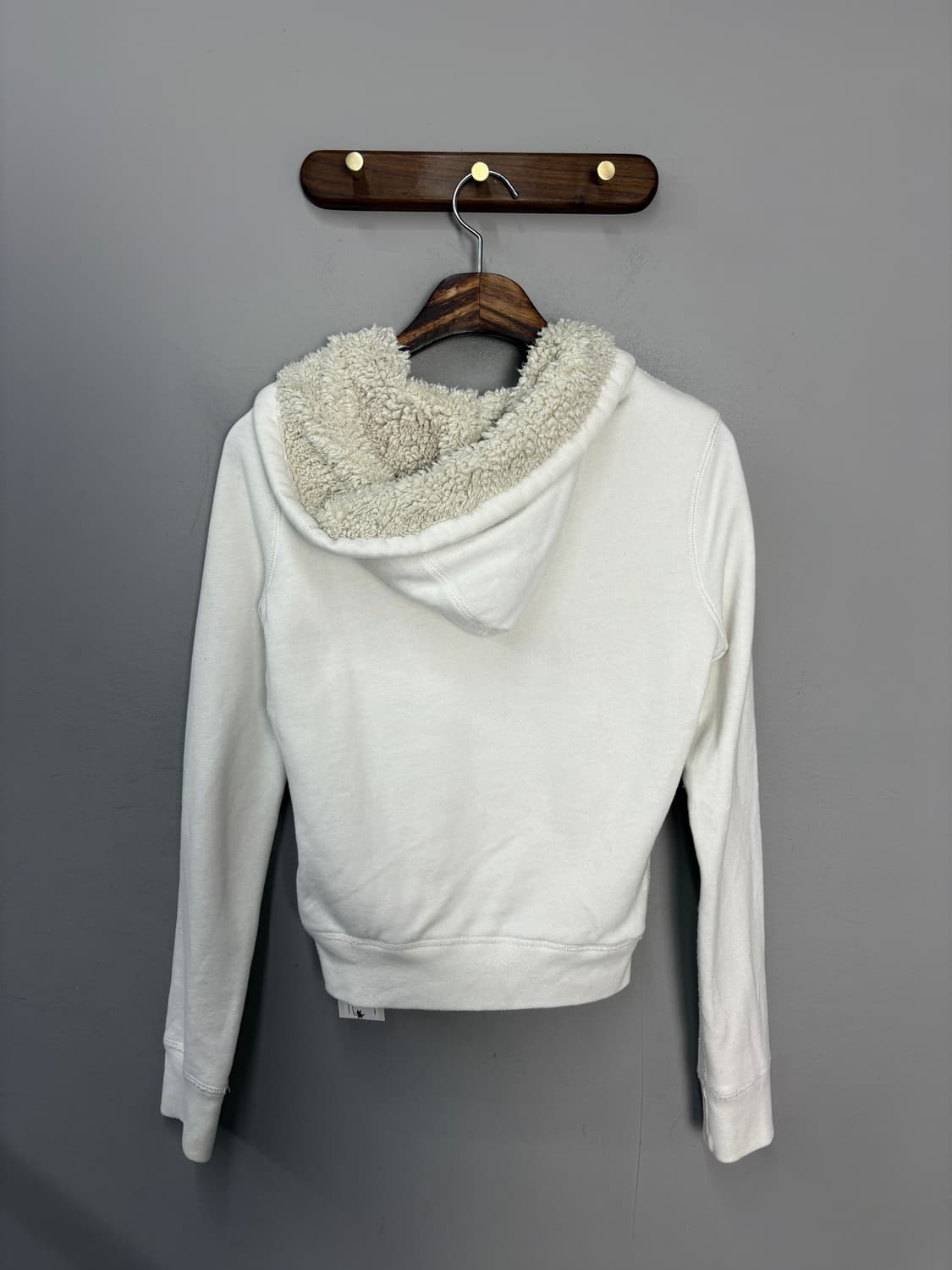 아베크롬비 아치로고 화이트후드집업 A3631 상품이미지4