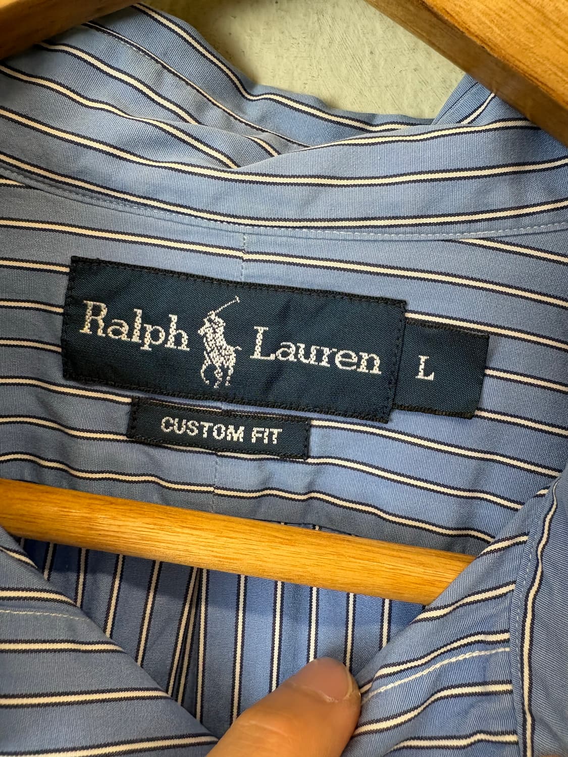 폴로랄프로렌 빈티지 블루 스트라이프 셔츠 상품이미지6