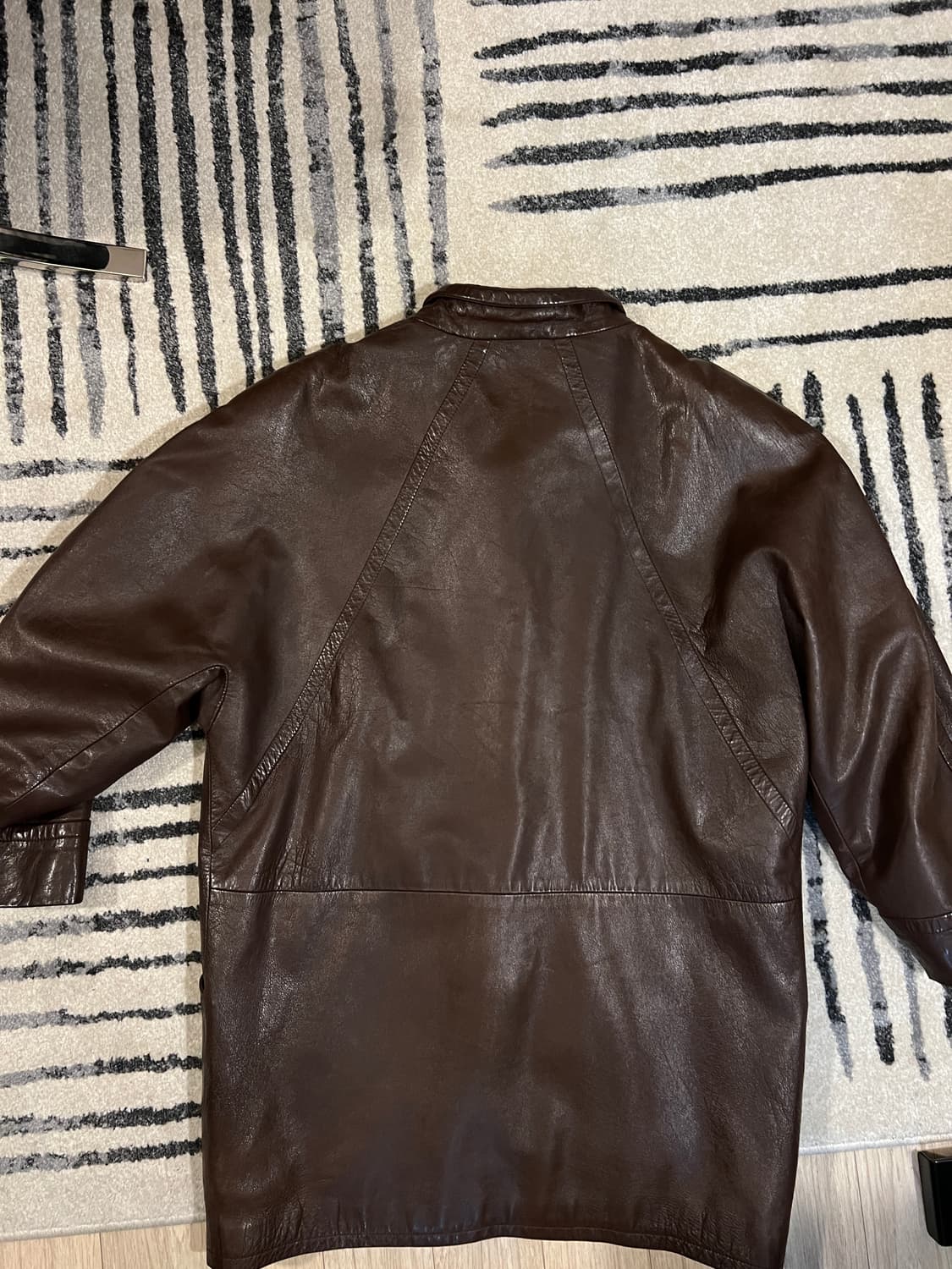 [100] 버버리 프로섬 빈티지 브라운 레더 자켓 상품이미지2