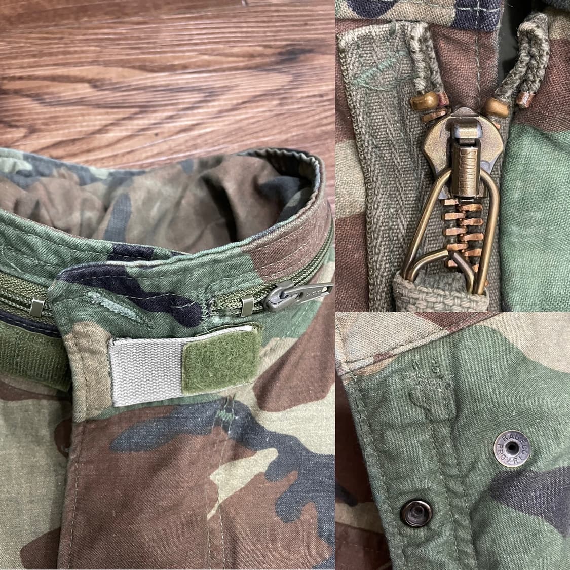 80s 미군 오리지널 M65 우드랜드 필드 자켓 SR 상품이미지9