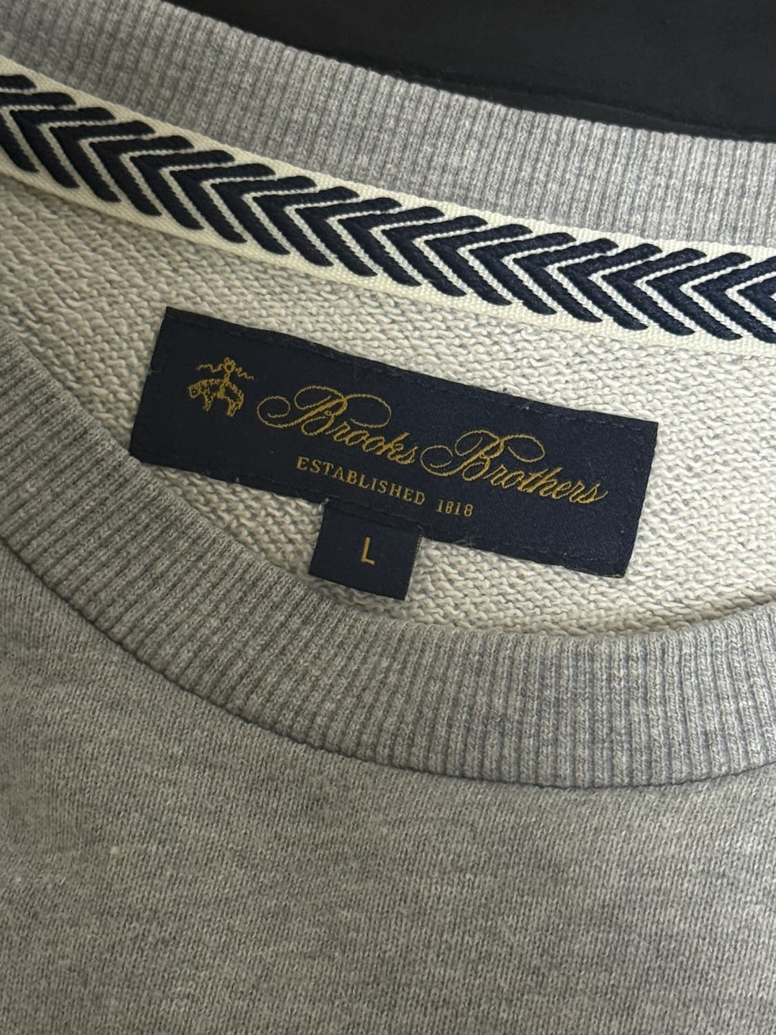 브룩스 브라더스 프렌치 테리 로고 크루넥 스웻셔츠 그레이 상품이미지2