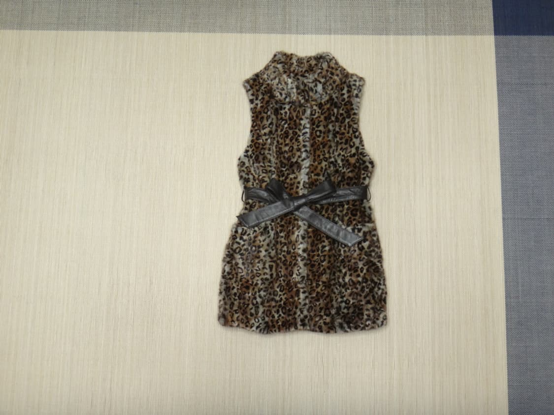 (55size) 카시바디 표범무늬 리얼 밍크 베스트 상품이미지1